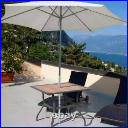 Patio Dining Table Square Outdoor Garden Furniture Table With 1.7 Umbrella Hole