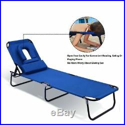 Patio Foldable Chaise Lounge Chair Bed Outdoor Beach Camping Recliner Pool Yard