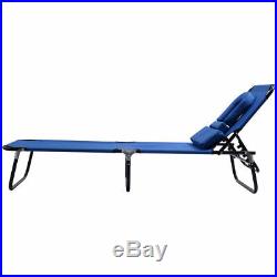 Patio Foldable Chaise Lounge Chair Bed Outdoor Beach Camping Recliner Pool Yard