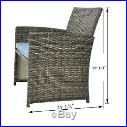 Patio Furniture 4 Pcs Outdoor Wicker Sofas Rattan Chair Wicker Conversation Set