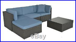 Patio Furniture Sectional Sofa Set Outdoor Rattan Wicker Cushioned Yard Lounge