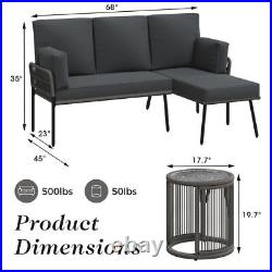 Patio Furniture Set, L-Shaped Patio Conversation Sets