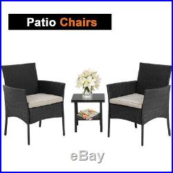 Patio Furniture Sets 3 Pieces Outdoor Bistro Set Rattan Chairs Wicker Conversati