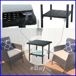 Patio Furniture Sets 3 Pieces Outdoor Bistro Set Rattan Chairs Wicker Conversati