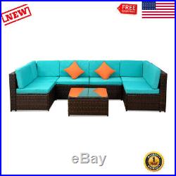 Patio Furniture Sofas Wicker Chair Coffee Table for Outdoor Yard Swimming Pool
