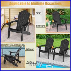 Patio HIPS Adirondack Style Chair withCup Holder Indoor Outdoor for 8 Color