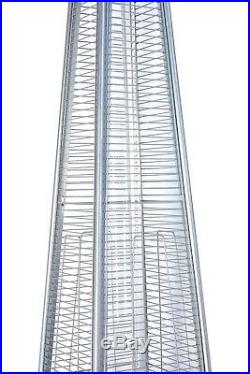 Patio Heater Pyramid Glass Column Flame Propane
