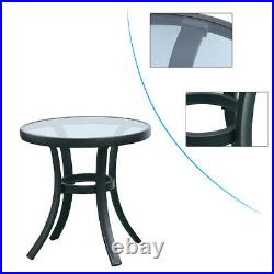 Patio Lounge Chair Sofa Rattan Wicker Outdoor Furniture Glass Coffee Side Table