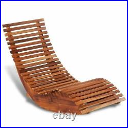 Patio Outdoor Rocking Chair Bench Acacia Wood Porch Rocker Garden Furniture
