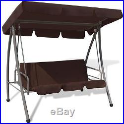 Patio Outdoor Swing Canopy Hammock Seat Sofa/Bed Coffee Brown Deck Garden Porch