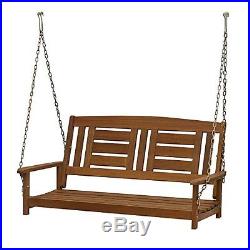 Patio Porch Swing 2 Seats Hardwood Hanging Chain Armchairs Bench Relaxed
