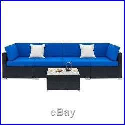 Patio Rattan Wicker 7PC Sofa Table Outdoor Garden Sectional Furniture Set