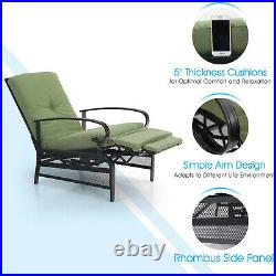 Patio Recliner Adjustable Lounge Chair With Cushion Sofa Chair Outdoor Chaise
