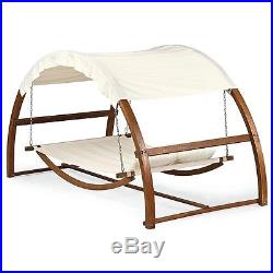 Patio Swing Canopy Bed Outdoor Garden Hammock 2 Person Backyard Porch Furniture