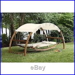 Patio Swing Canopy Bed Outdoor Garden Hammock 2 Person Backyard Porch Furniture