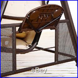 Patio Swing Chair Lounge Canopy Seat Outdoor 3 person Garden Backyard Furniture