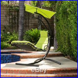 Patio Swing Outdoors Backyard Canopy Hanging Bed Single Deck Porch Chair Steel