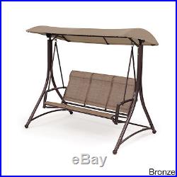 Patio Swing With Canopy 3-Seat Glider Porch Backyard Home Garden Outside