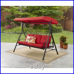 Patio Swing With Canopy Outdoor Backyard 3 Person Hammock Swing Garden Furniture