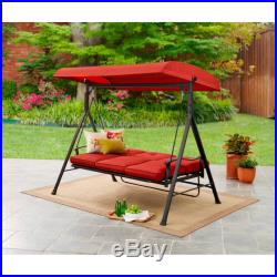 Patio Swing With Canopy Outdoor Backyard 3 Person Hammock Swing Garden Furniture