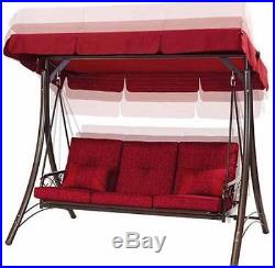 Patio Swing With Canopy Outdoor Daybed Cushions 3 Seat Garden Yard Convertible
