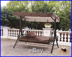 Patio Swing With Canopy Outdoor Porch Cushions Glider Hammock Furniture Backyard