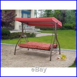 Patio Swing With Canopy Outdoor Yard and Porch Furniture Adult Three Seat Adult