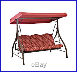 Patio Swing With Canopy Porch Cushions Bed Glider Outdoor Steel Furniture