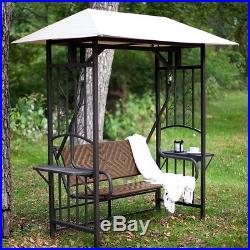 Patio Swing With Canopy Porch Outdoor Lawn Garden Gazebo 2 Person Back Yard