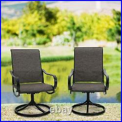 Patio Swivel Dining Chairs Set of 2 Metal Rocker Chairs Outdoor Garden Furniture