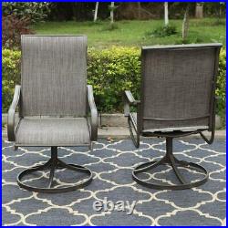 Patio Swivel Dining Chairs Set of 2 Metal Rocker Chairs Outdoor Garden Furniture