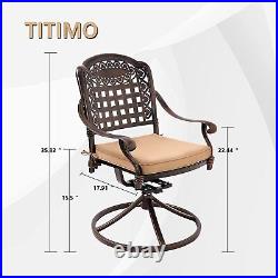 Patio Swivel Dining Chairs Set of 2 Rocker Chairs Furniture Outdoor Dining Chair