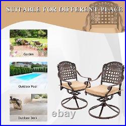 Patio Swivel Dining Chairs Set of 2 Rocker Chairs Furniture Outdoor Dining Chair