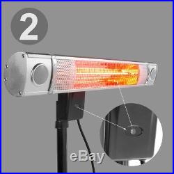 Patio garden 1500 Watt wall or Standing Outdoor Electric Infrared Heater w led