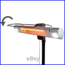 Patio garden 1500 Watt wall or Standing Outdoor Electric Infrared Heater w led