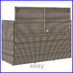 Patio with Cushions Gray Poly Rattan C6F0