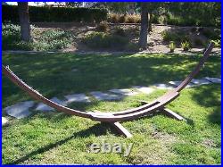 Petra Leisure 14 Ft. Wooden Arc Hammock Stand. 450 LB Capacity. Coffee Stain