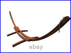 Petra Leisure 14 Ft. Wooden Arc Hammock Stand 450 LB Capacity(Teak Stain) USED