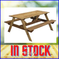 Picnic PUB Table and Bench Set Wooden Outdoor 160x71H cm wholesale 6 SEATS