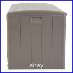 Plastic Development Group 130 Gallon Resin Outdoor Patio Storage Deck Box, Gray