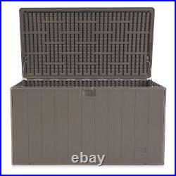 Plastic Development Group 130 Gallon Resin Outdoor Patio Storage Deck Box, Gray