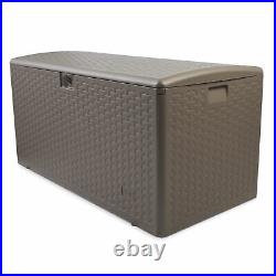Plastic Development Group HDEDB99G 99-Gallon Resin Storage Deck Box, Driftwood