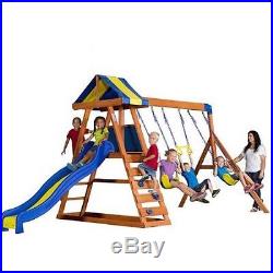 Play Set Swings Children Wooden Outdoor Slides Playground Swingset Toy Accessory
