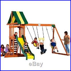 Playground Wood Playset Swing Set Kit DIY Slide Sandbox Backyard Outdoor Kid Toy
