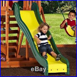 Playground Wood Playset Swing Set Kit DIY Slide Sandbox Backyard Outdoor Kid Toy