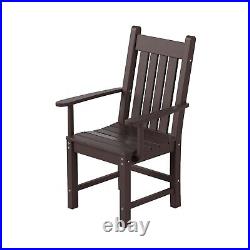Poly Lumber Dining Arm Chair for Indoor Outdoor Home Kitchen Patio Garden Porch