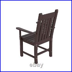 Poly Lumber Dining Arm Chair for Indoor Outdoor Home Kitchen Patio Garden Porch