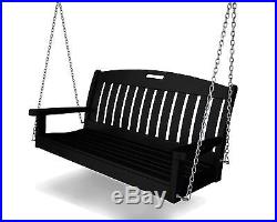 Polywood Outdoor Furniture Nautical 4 ft Porch Swing w Heavy Chains