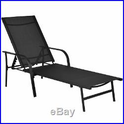 Pool Chaise Lounge Chair Recliner Patio Furniture With Adjustable Back New