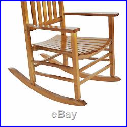 Porch Rocking Chair Solid Wood Home Traditional Bench Furniture Outdoor